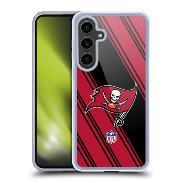 NFL Tampa Bay Buccaneers Artwork Stripes Soft Gel Case for Samsung Galaxy S24+ 5G