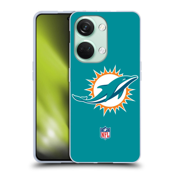 NFL Miami Dolphins Logo Plain Soft Gel Case for OnePlus Nord 3 5G
