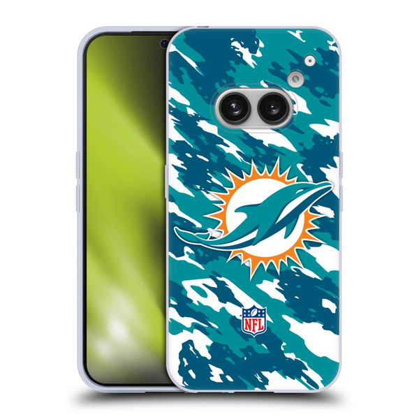 NFL Miami Dolphins Logo Camou Soft Gel Case for Nothing Phone (2a)