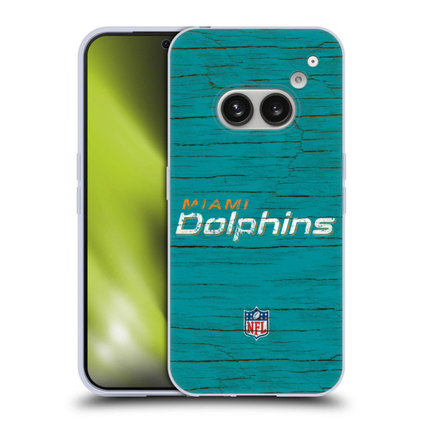 NFL Miami Dolphins Logo Distressed Look Soft Gel Case for Nothing Phone (2a)
