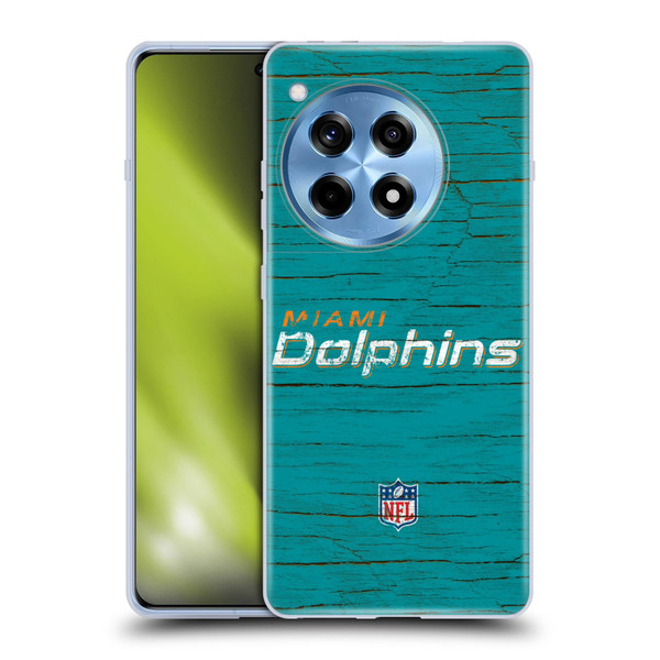 NFL Miami Dolphins Logo Distressed Look Soft Gel Case for OnePlus 12R