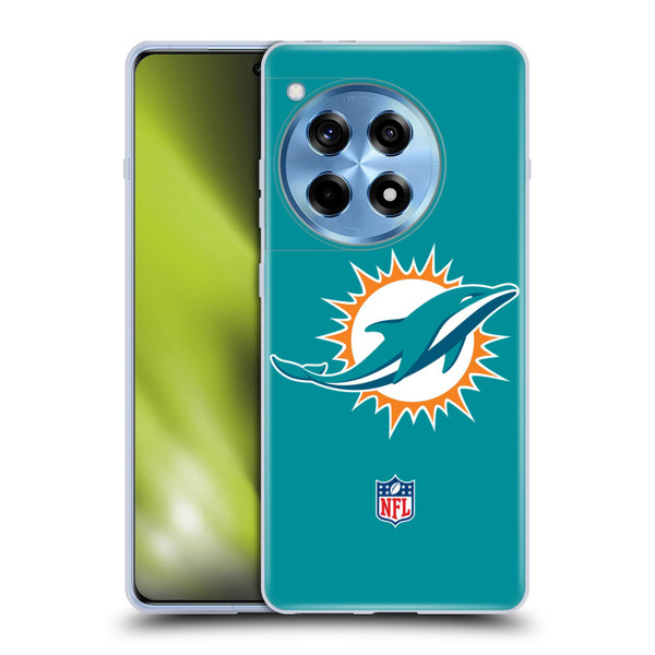 NFL Miami Dolphins Logo Plain Soft Gel Case for OnePlus 12R