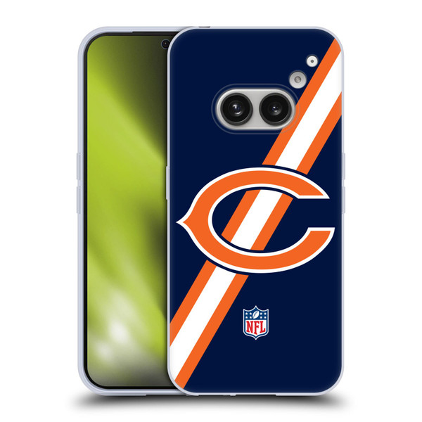 NFL Chicago Bears Logo Stripes Soft Gel Case for Nothing Phone (2a)