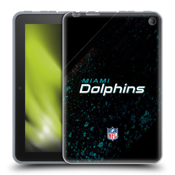 NFL Miami Dolphins Logo Blur Soft Gel Case for Amazon Fire 7 2022