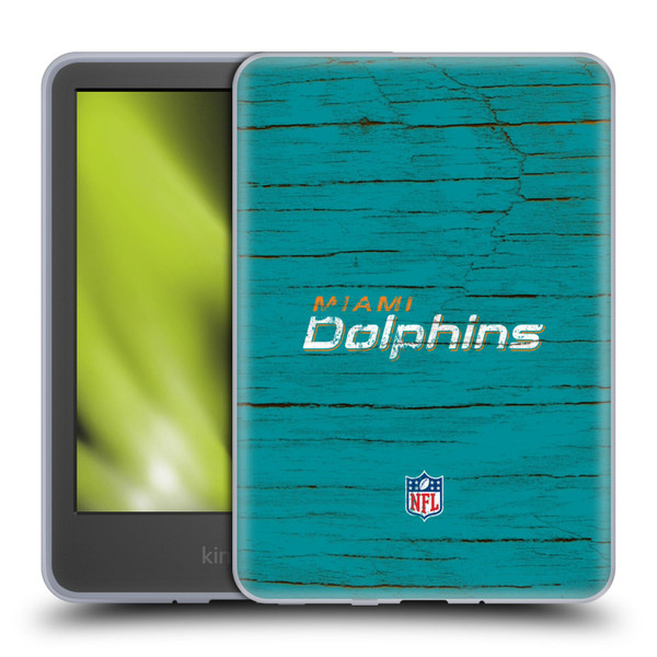 NFL Miami Dolphins Logo Distressed Look Soft Gel Case for Amazon Kindle 11th Gen 6in 2022