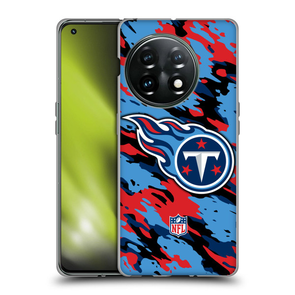 NFL Tennessee Titans Logo Camou Soft Gel Case for OnePlus 11 5G