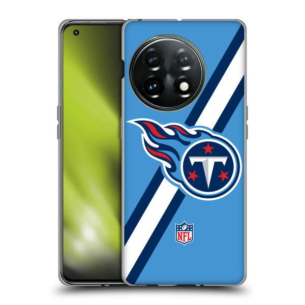 NFL Tennessee Titans Logo Stripes Soft Gel Case for OnePlus 11 5G