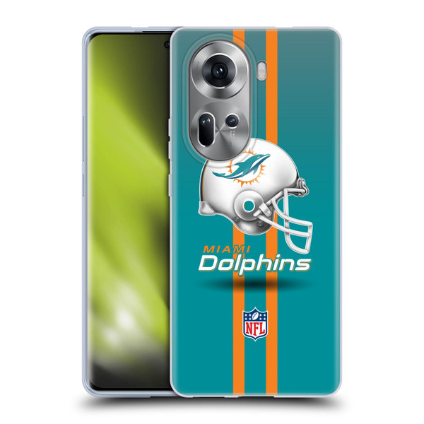 NFL Miami Dolphins Logo Helmet Soft Gel Case for OPPO Reno11