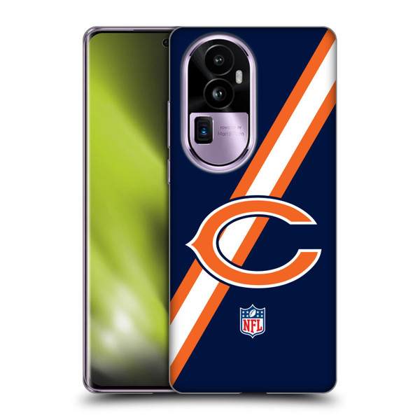 NFL Chicago Bears Logo Stripes Soft Gel Case for OPPO Reno10 Pro+