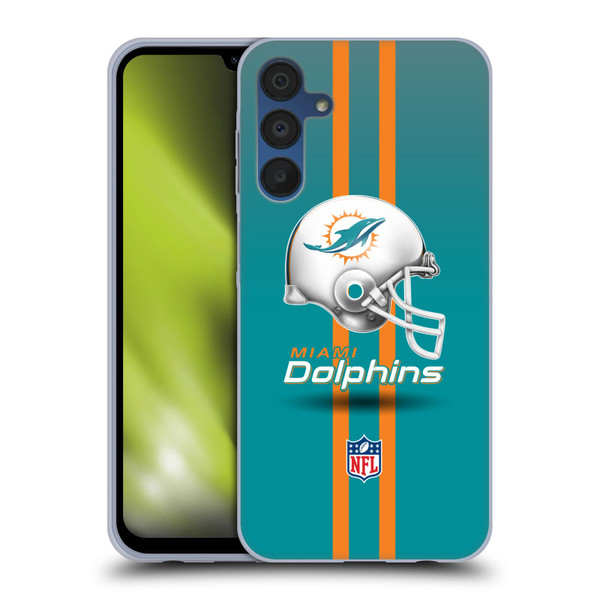 NFL Miami Dolphins Logo Helmet Soft Gel Case for Samsung Galaxy A15