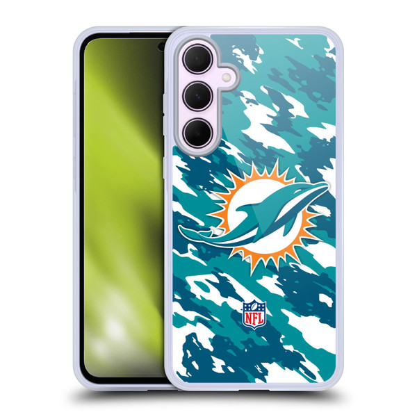 NFL Miami Dolphins Logo Camou Soft Gel Case for Samsung Galaxy A35 5G