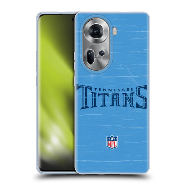 NFL Tennessee Titans Logo Distressed Look Soft Gel Case for OPPO Reno11