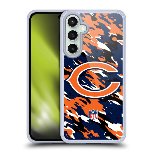 NFL Chicago Bears Logo Camou Soft Gel Case for Samsung Galaxy S23 FE 5G