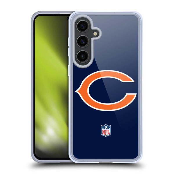 NFL Chicago Bears Logo Plain Soft Gel Case for Samsung Galaxy S24+ 5G