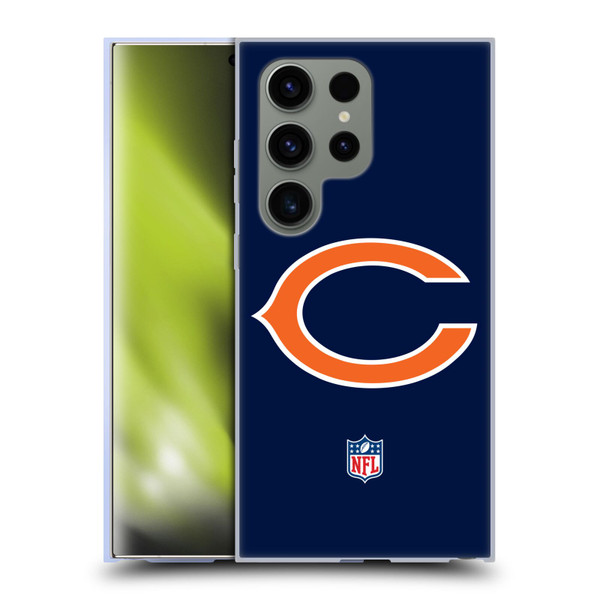 NFL Chicago Bears Logo Plain Soft Gel Case for Samsung Galaxy S24 Ultra 5G