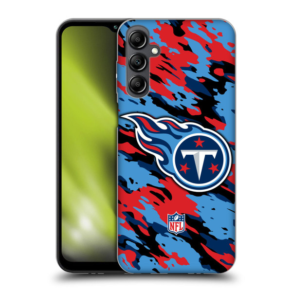 NFL Tennessee Titans Logo Camou Soft Gel Case for Samsung Galaxy M14 5G