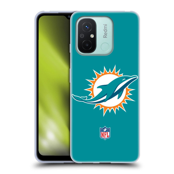 NFL Miami Dolphins Logo Plain Soft Gel Case for Xiaomi Redmi 12C