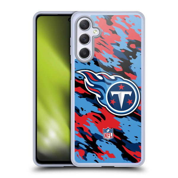 NFL Tennessee Titans Logo Camou Soft Gel Case for Samsung Galaxy M54 5G