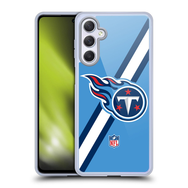 NFL Tennessee Titans Logo Stripes Soft Gel Case for Samsung Galaxy M54 5G