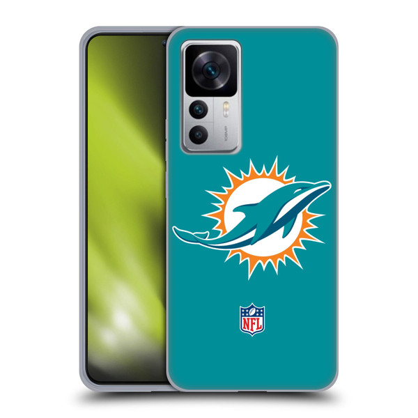 NFL Miami Dolphins Logo Plain Soft Gel Case for Xiaomi 12T 5G / 12T Pro 5G / Redmi K50 Ultra 5G