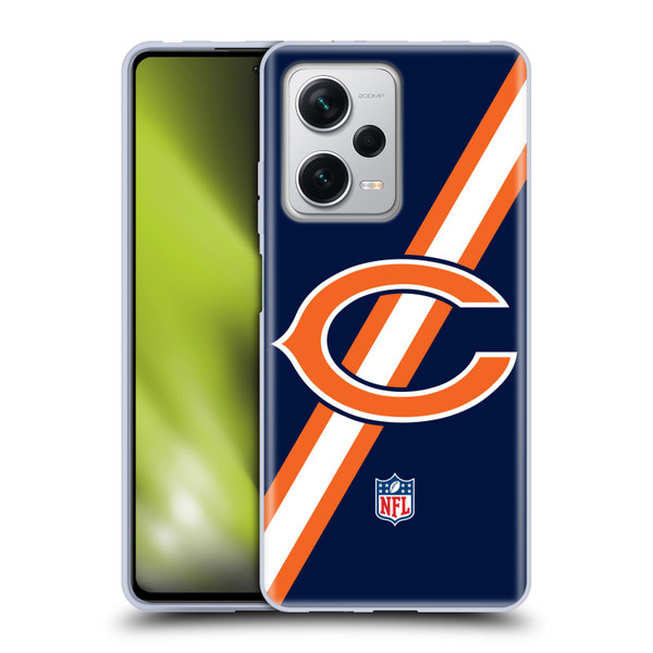 NFL Chicago Bears Logo Stripes Soft Gel Case for Xiaomi Redmi Note 12 Pro+ 5G