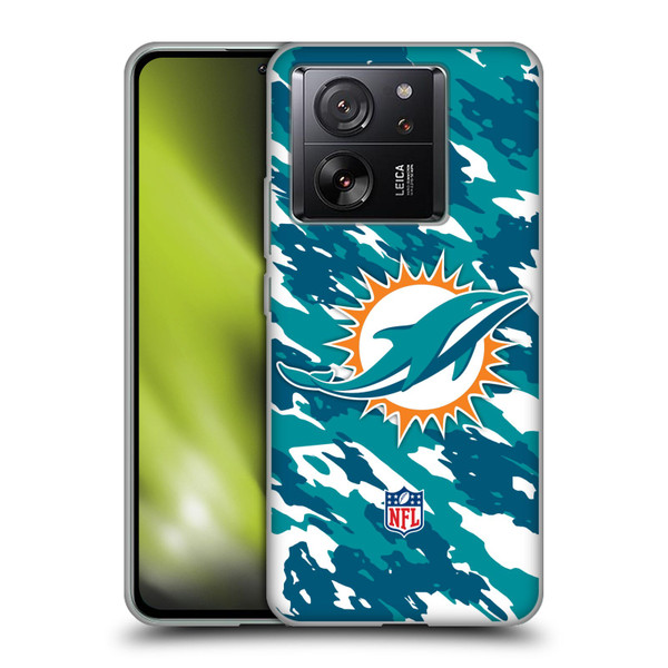 NFL Miami Dolphins Logo Camou Soft Gel Case for Xiaomi 13T 5G / 13T Pro 5G