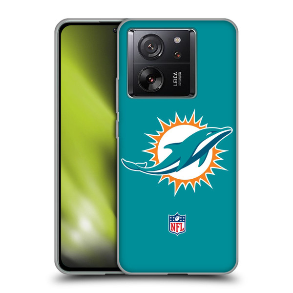 NFL Miami Dolphins Logo Plain Soft Gel Case for Xiaomi 13T 5G / 13T Pro 5G