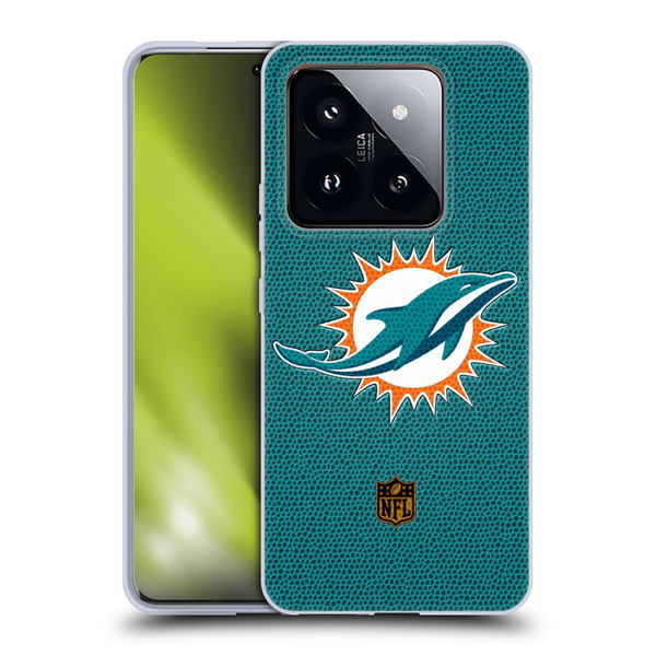 NFL Miami Dolphins Logo Football Soft Gel Case for Xiaomi 14 Pro