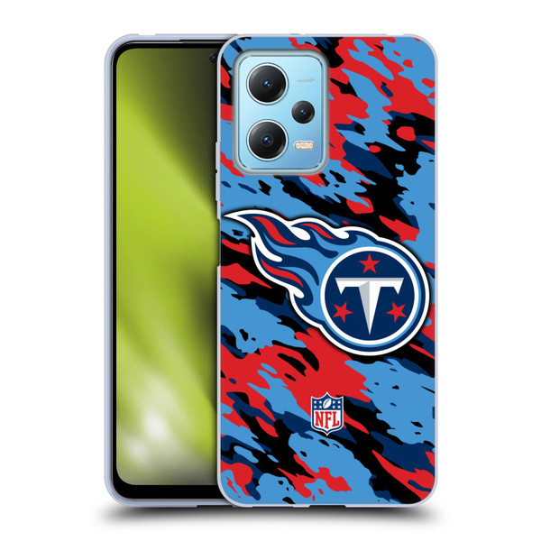 NFL Tennessee Titans Logo Camou Soft Gel Case for Xiaomi Redmi Note 12 5G