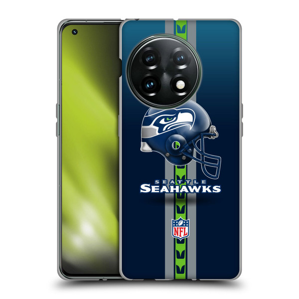NFL Seattle Seahawks Logo Helmet Soft Gel Case for OnePlus 11 5G