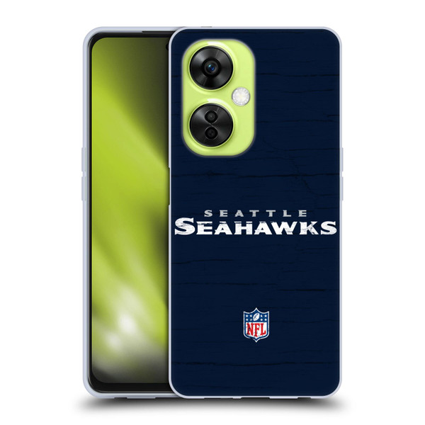 NFL Seattle Seahawks Logo Distressed Look Soft Gel Case for OnePlus Nord CE 3 Lite 5G