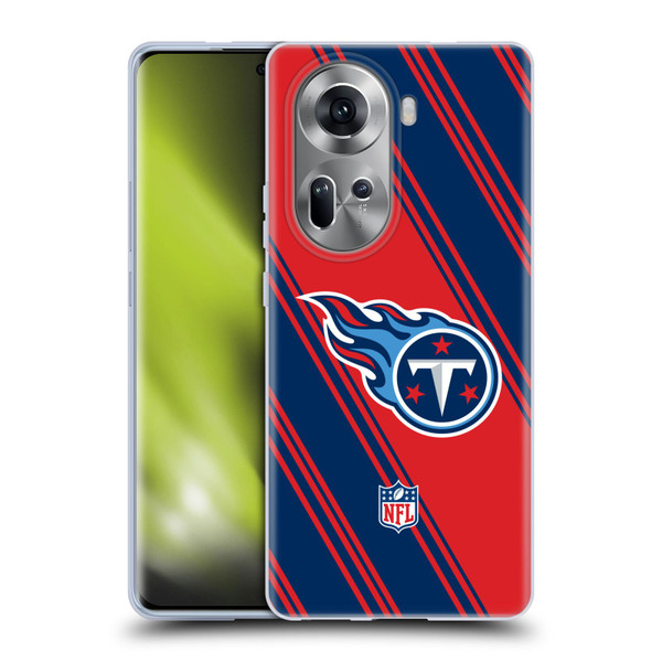 NFL Tennessee Titans Artwork Stripes Soft Gel Case for OPPO Reno11