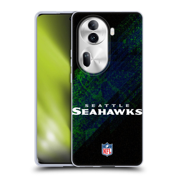 NFL Seattle Seahawks Logo Blur Soft Gel Case for OPPO Reno11 Pro