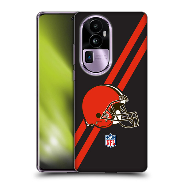 NFL Cleveland Browns Logo Stripes Soft Gel Case for OPPO Reno10 Pro+