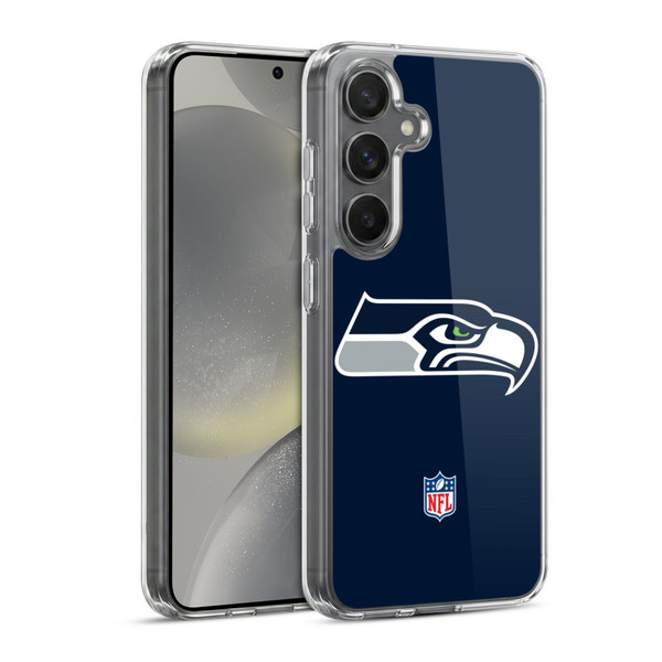 NFL Seattle Seahawks Logo Plain Soft Gel Case for Samsung Galaxy S24 5G & MagSafe