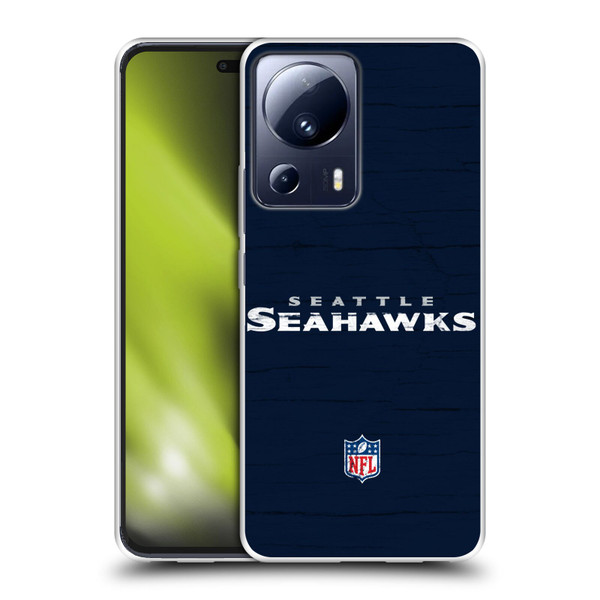 NFL Seattle Seahawks Logo Distressed Look Soft Gel Case for Xiaomi 13 Lite 5G