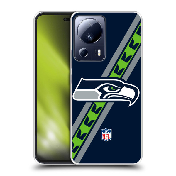 NFL Seattle Seahawks Logo Stripes Soft Gel Case for Xiaomi 13 Lite 5G