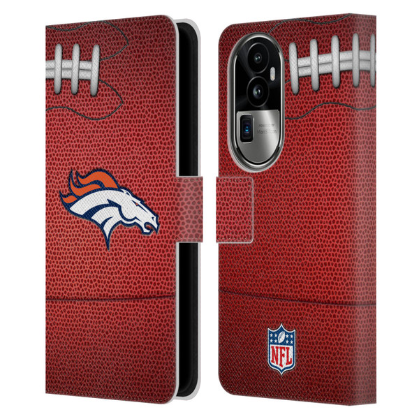 NFL Denver Broncos Graphics Football Leather Book Wallet Case Cover For OPPO Reno10 Pro+