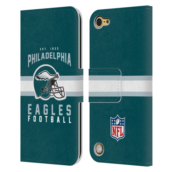 NFL Philadelphia Eagles Graphics Helmet Typography Leather Book Wallet Case Cover For Apple iPod Touch 5G 5th Gen
