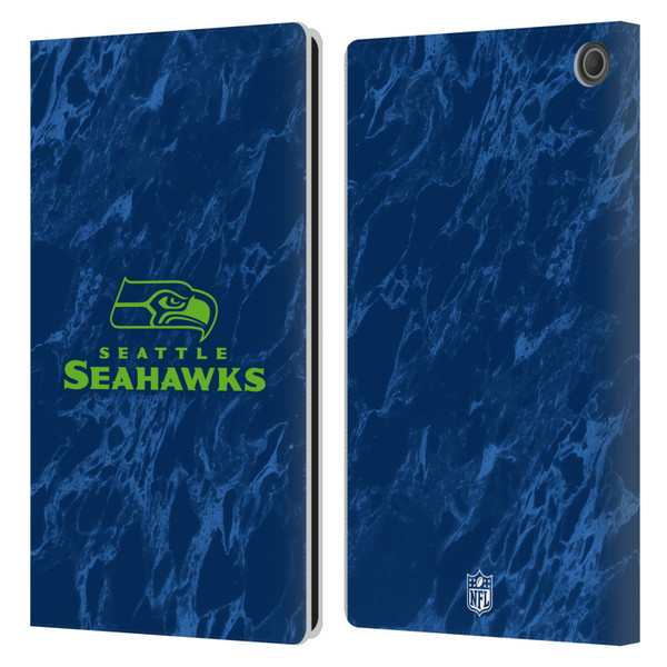 NFL Seattle Seahawks Graphics Coloured Marble Leather Book Wallet Case Cover For Amazon Fire Max 11 2023