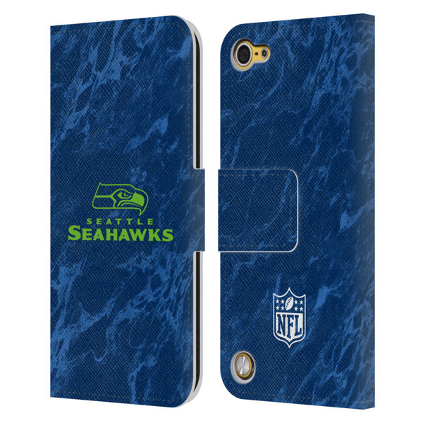 NFL Seattle Seahawks Graphics Coloured Marble Leather Book Wallet Case Cover For Apple iPod Touch 5G 5th Gen