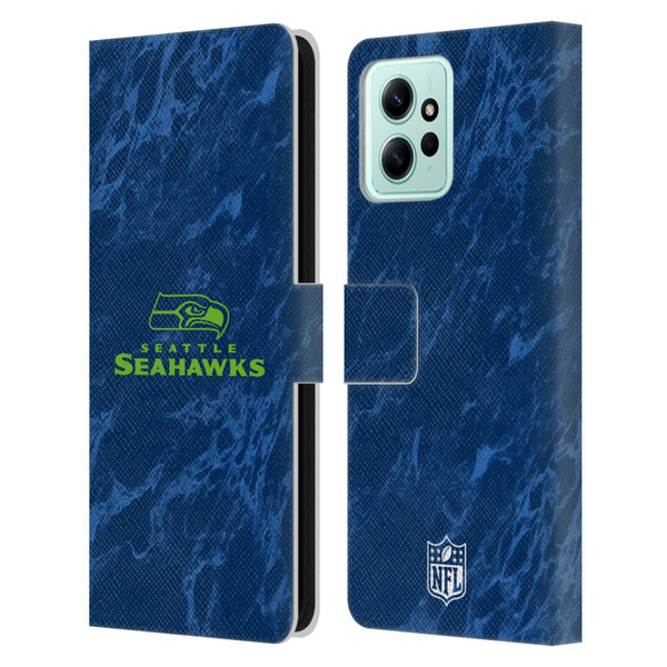 NFL Seattle Seahawks Graphics Coloured Marble Leather Book Wallet Case Cover For Xiaomi Redmi 12