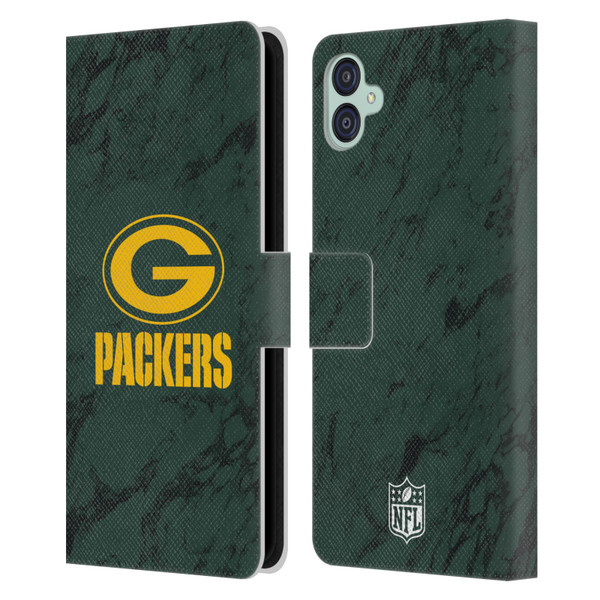 NFL Green Bay Packers Graphics Coloured Marble Leather Book Wallet Case Cover For Samsung Galaxy M04 5G / A04e