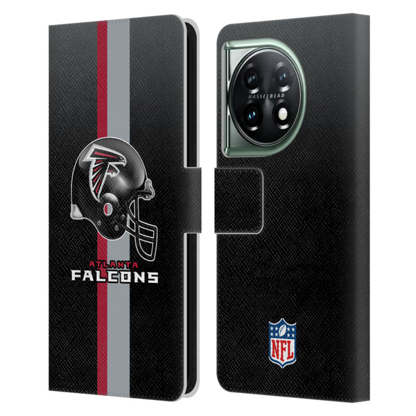 NFL Atlanta Falcons Logo Helmet Leather Book Wallet Case Cover For OnePlus 11 5G
