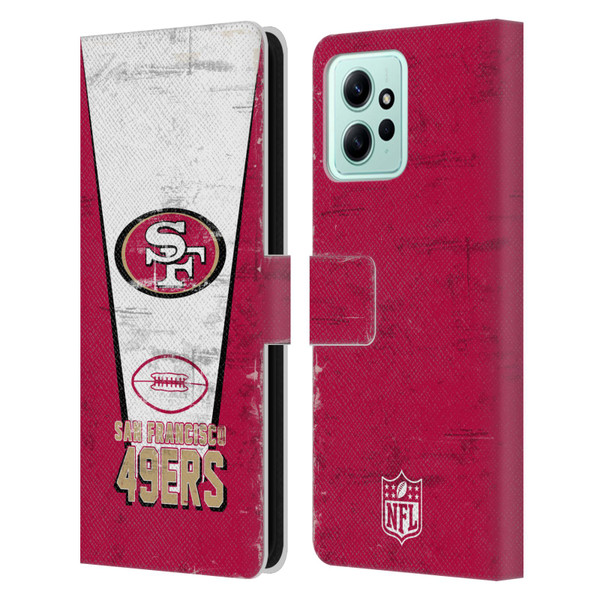 NFL San Francisco 49ers Logo Art Banner Leather Book Wallet Case Cover For Xiaomi Redmi 12