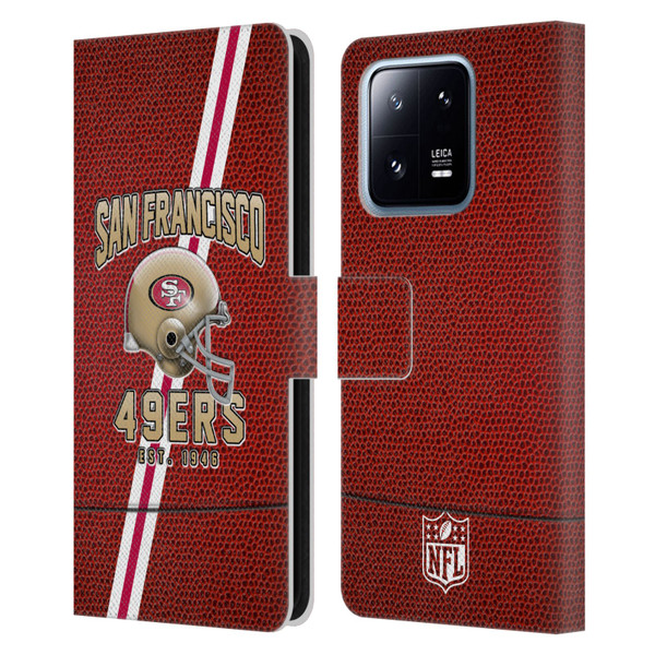 NFL San Francisco 49ers Logo Art Football Stripes Leather Book Wallet Case Cover For Xiaomi 13 Pro 5G