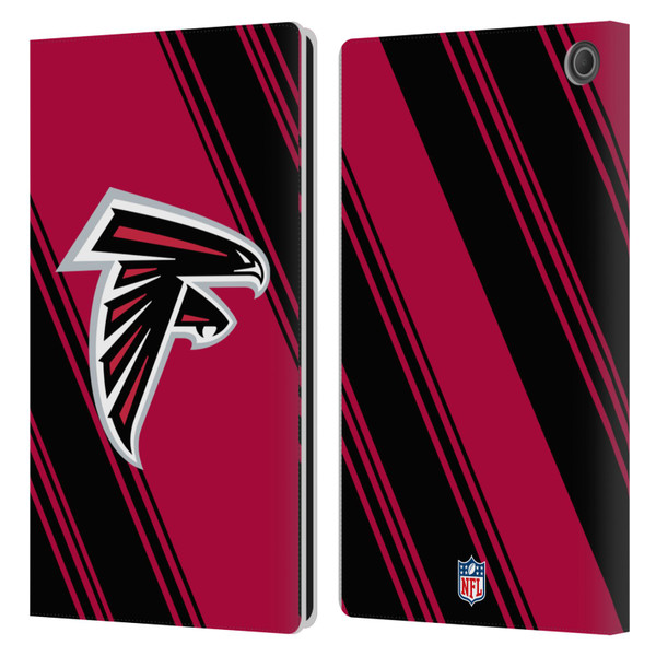 NFL Atlanta Falcons Artwork Stripes Leather Book Wallet Case Cover For Amazon Fire Max 11 2023