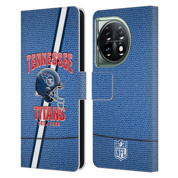 NFL Tennessee Titans Logo Art Football Stripes Leather Book Wallet Case Cover For OnePlus 11 5G