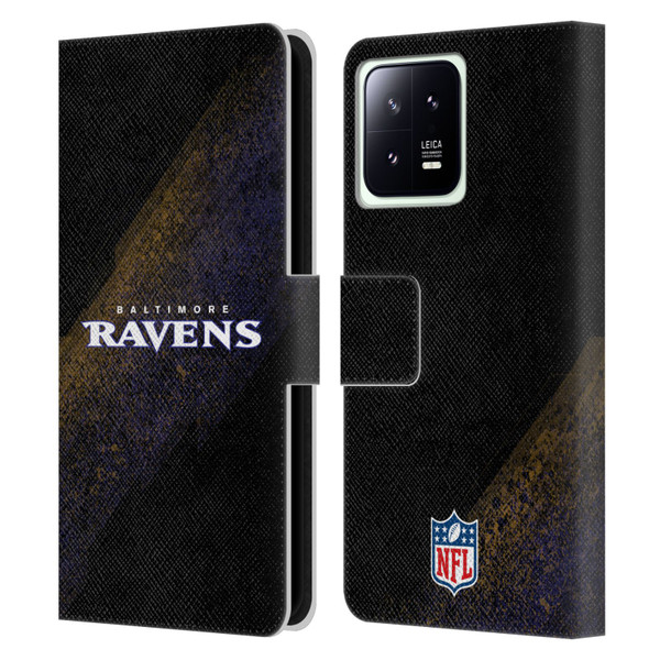 NFL Baltimore Ravens Logo Blur Leather Book Wallet Case Cover For Xiaomi 13 5G