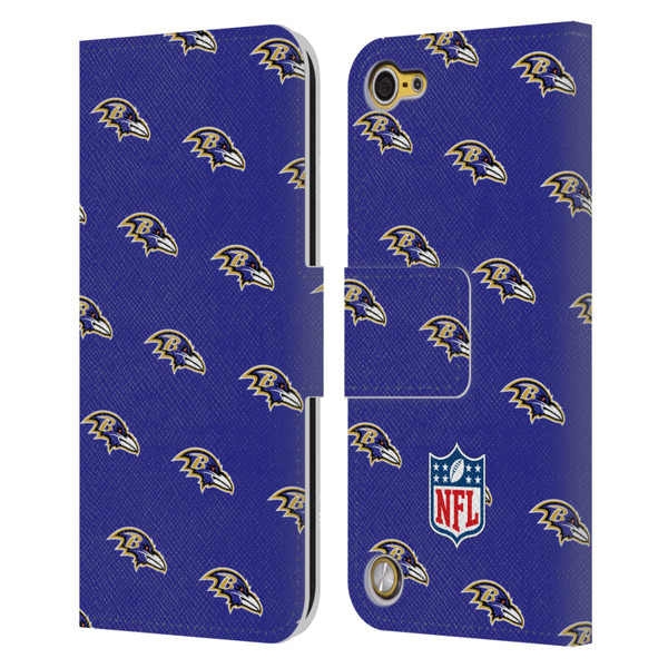 NFL Baltimore Ravens Artwork Patterns Leather Book Wallet Case Cover For Apple iPod Touch 5G 5th Gen